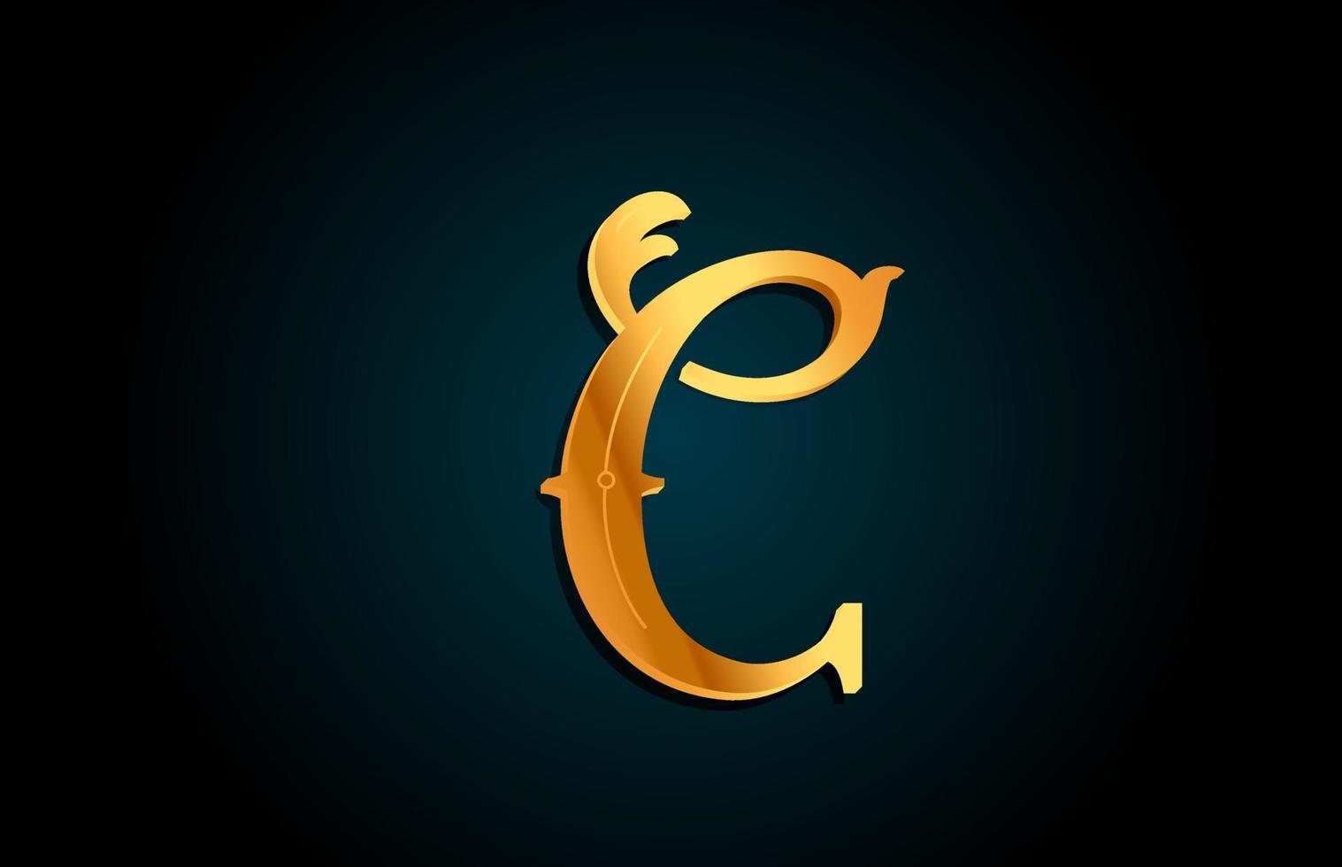 goldenes c-Alphabet-Buchstaben-Logo-Design-Symbol. kreative vorlage für unternehmen oder unternehmen mit gelber farbe vektor