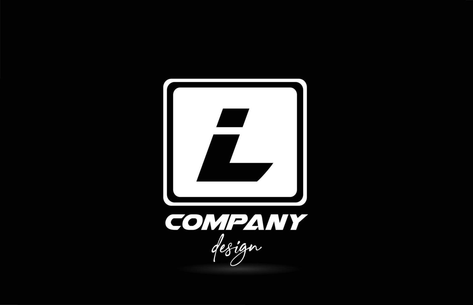 quadratisches l-Alphabet-Symbol-Buchstaben-Logo mit schwarz-weißem Design. kreative Vorlage für Unternehmen und Unternehmen vektor
