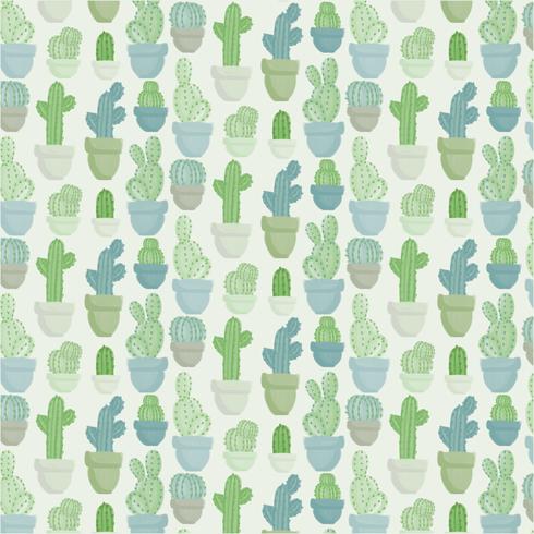 Vektor sömlös kaktus mönster