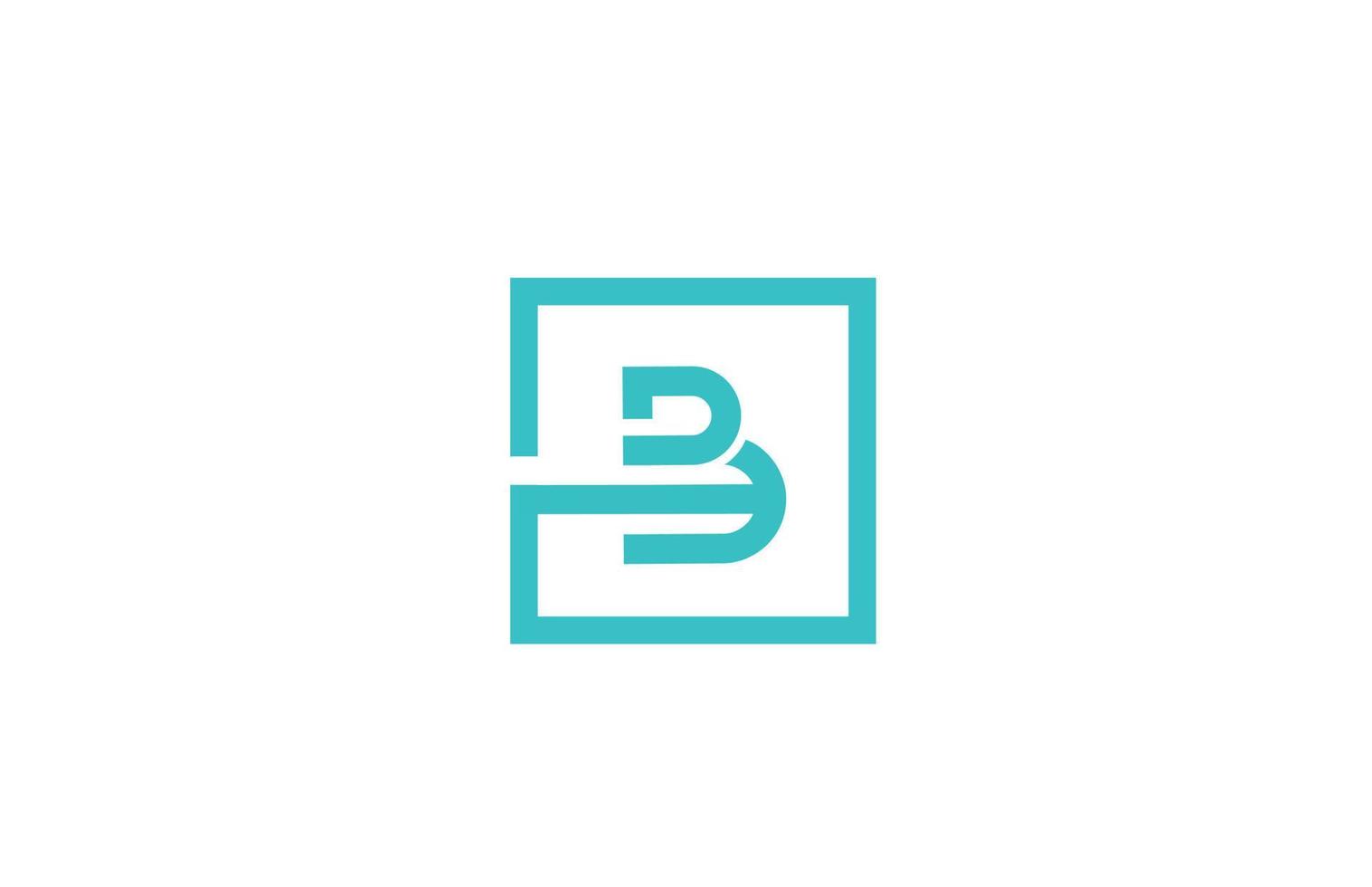 b-Alphabet-Buchstaben-Logo-Icon-Design. kreative vorlage für unternehmen und unternehmen mit blauer linienfarbe vektor