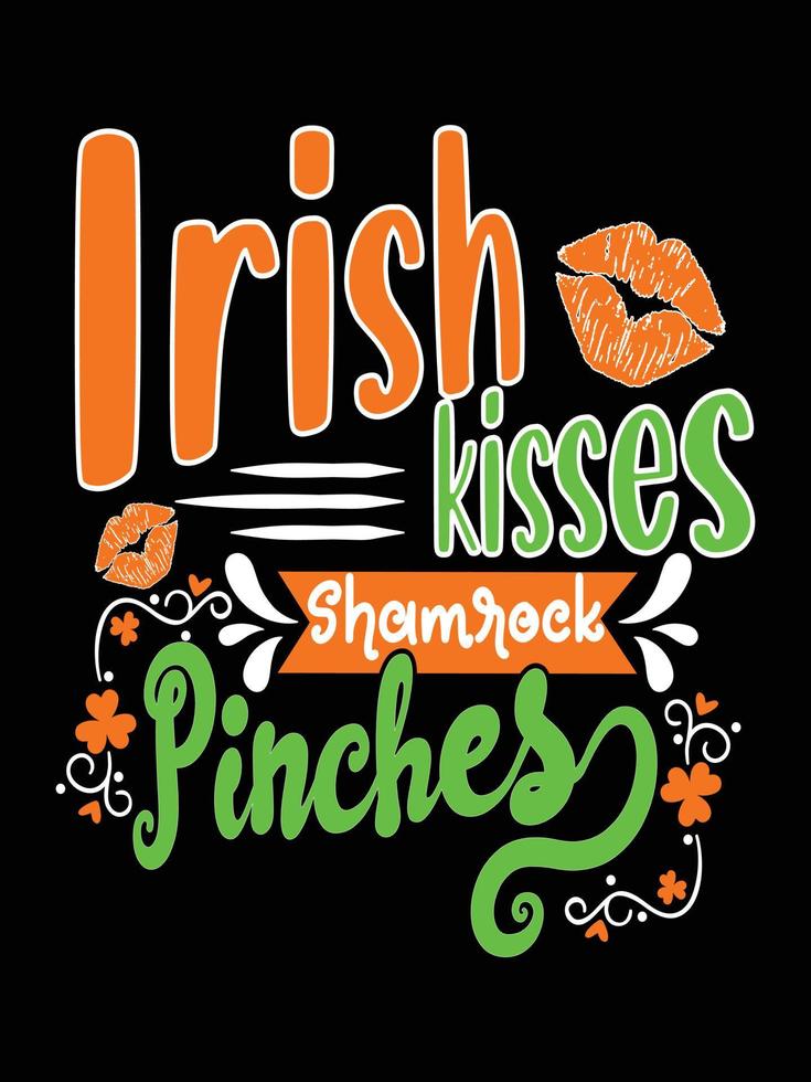 st. patrick's day typografie bunter schriftzug t-shirt design vektor