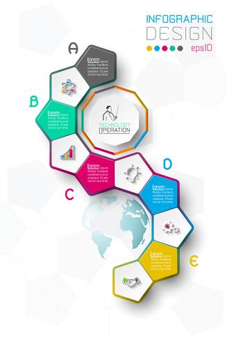 Affärssteg alternativ och abstrakt infographics nummer alternativ mall. vektor