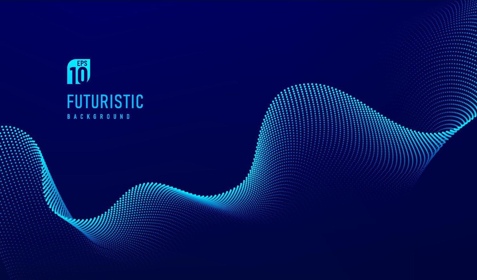 abstrakte 3d-bewegung des soliden dynamischen hintergrunds mit kopienraum. technologie grün-blaue partikel gewelltes linienmusterdesign. modernes futuristisches Konzept. Vektor-Illustration vektor