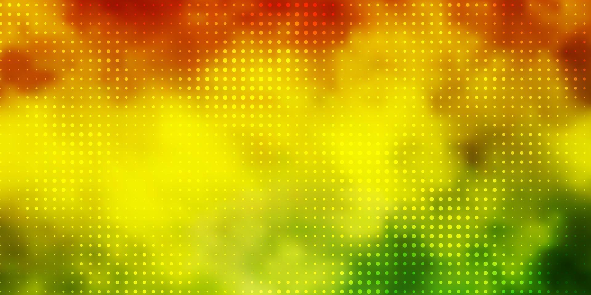ljusgrön, gul vektorbakgrund med fläckar. vektor