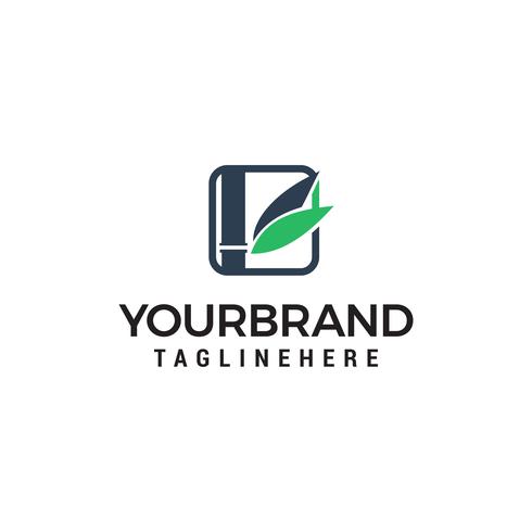 Bambusblatt Logo Design Konzept Vorlage Vektor