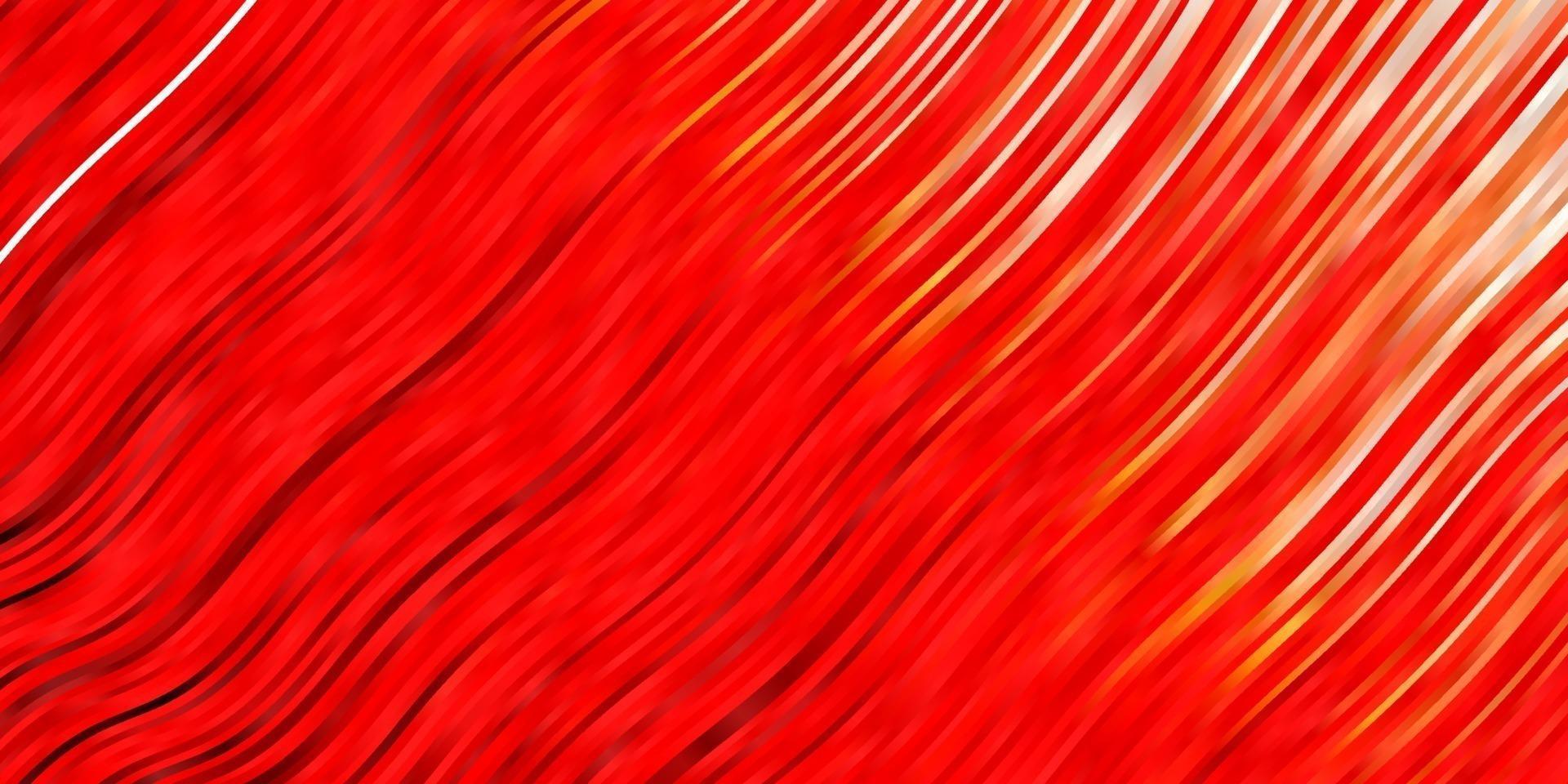 ljusröd vektorbakgrund med böjda linjer. vektor