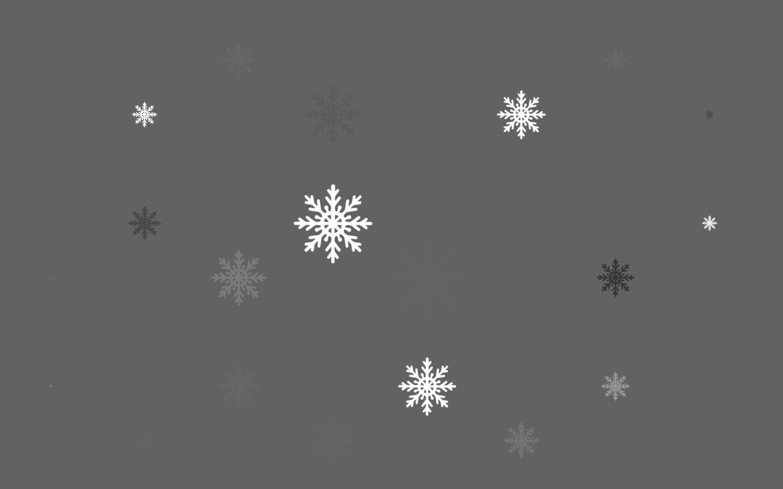 hellsilberne, graue Vektorabdeckung mit schönen Schneeflocken. vektor