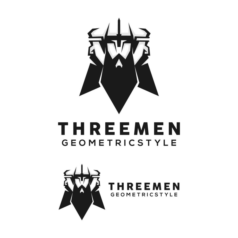 tre mäns logotyp vektor