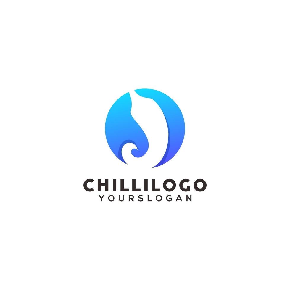 Chili bunte Logo-Design-Vorlage vektor