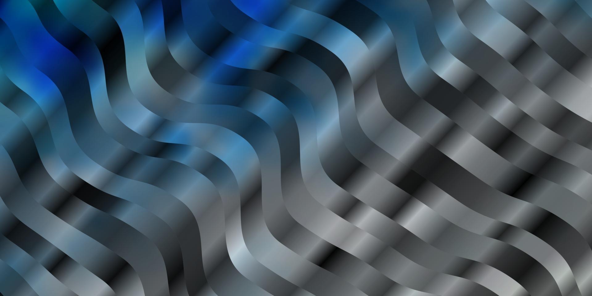 ljusblå vektorbakgrund med böjda linjer. vektor