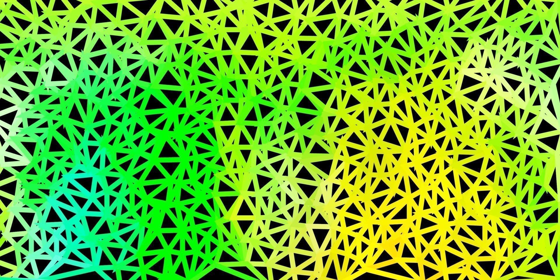 hellgrüner, gelber Vektordreieckmosaikentwurf. vektor