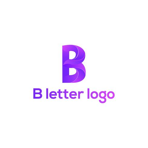 B-brevlogotyp vektor