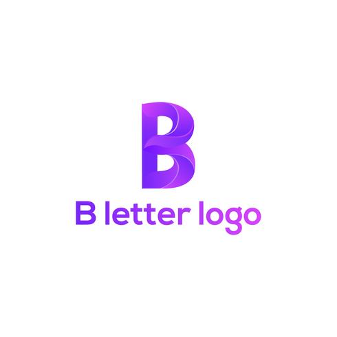 B Brief-Logo-Design vektor