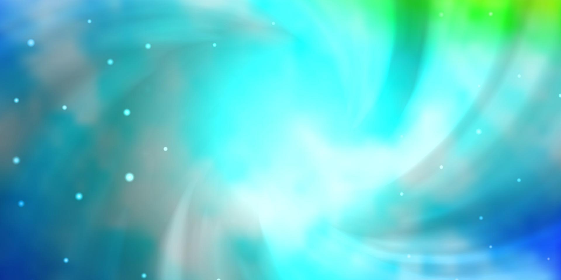 hellblaue, grüne Vektorbeschaffenheit mit schönen Sternen. vektor