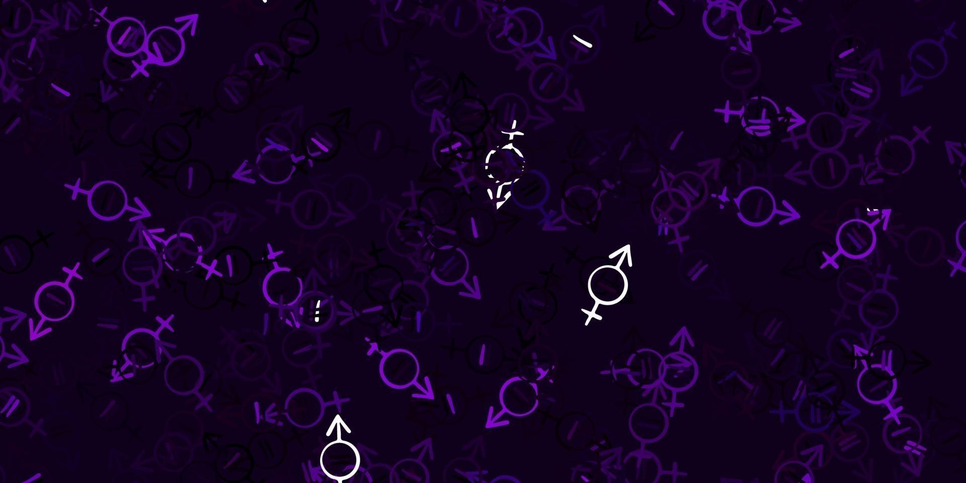 hellrosa Vektorhintergrund mit Frauensymbolen. vektor