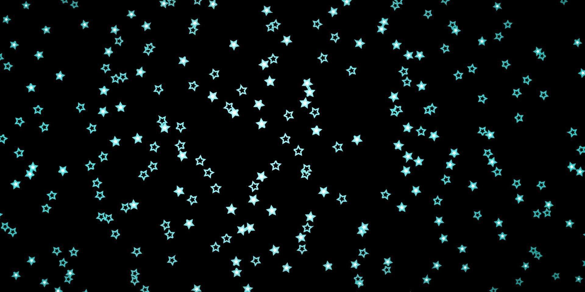 mörkgrön vektorbakgrund med färgglada stjärnor. vektor