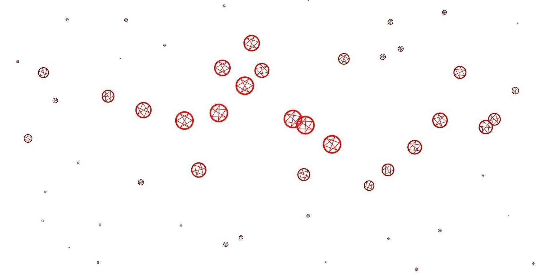hellroter Vektorhintergrund mit okkulten Symbolen. vektor