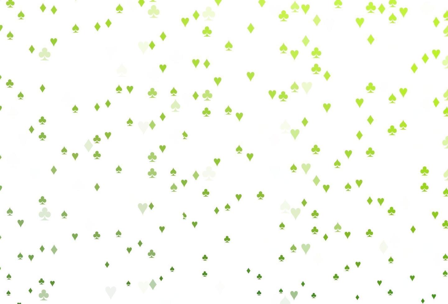 ljusgrönt vektormönster med symbol för kort. vektor
