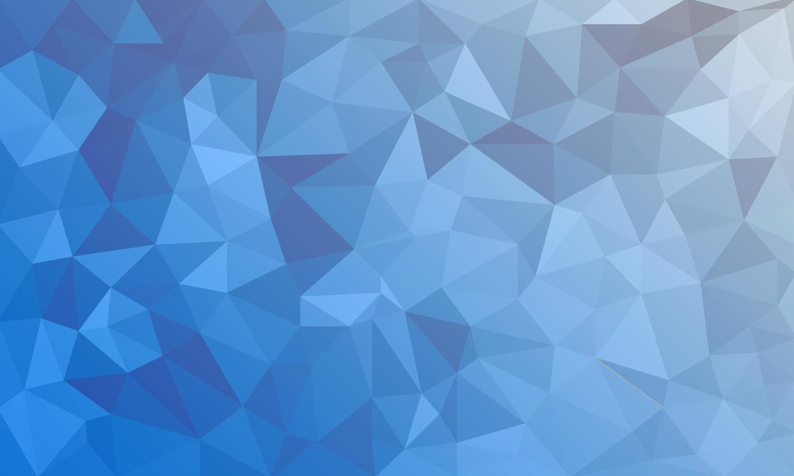 abstrakter blauer Hintergrund, Low-Poly-strukturierte Dreiecksformen in zufälligem Muster, trendiger Lowpoly-Hintergrund vektor