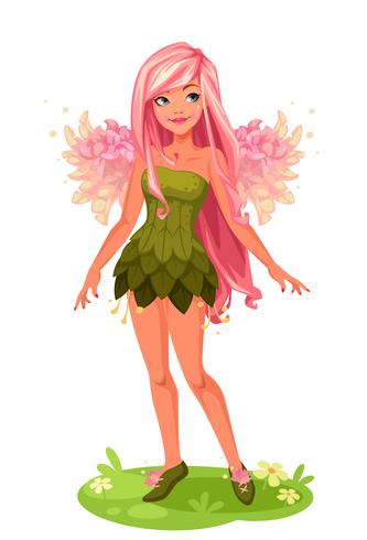 Pink Wings Fairy stehend vektor