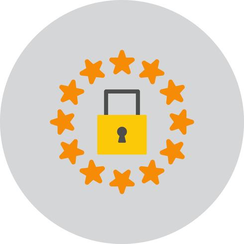 Vektor-GDPR-Sicherheitsschloss-Symbol vektor