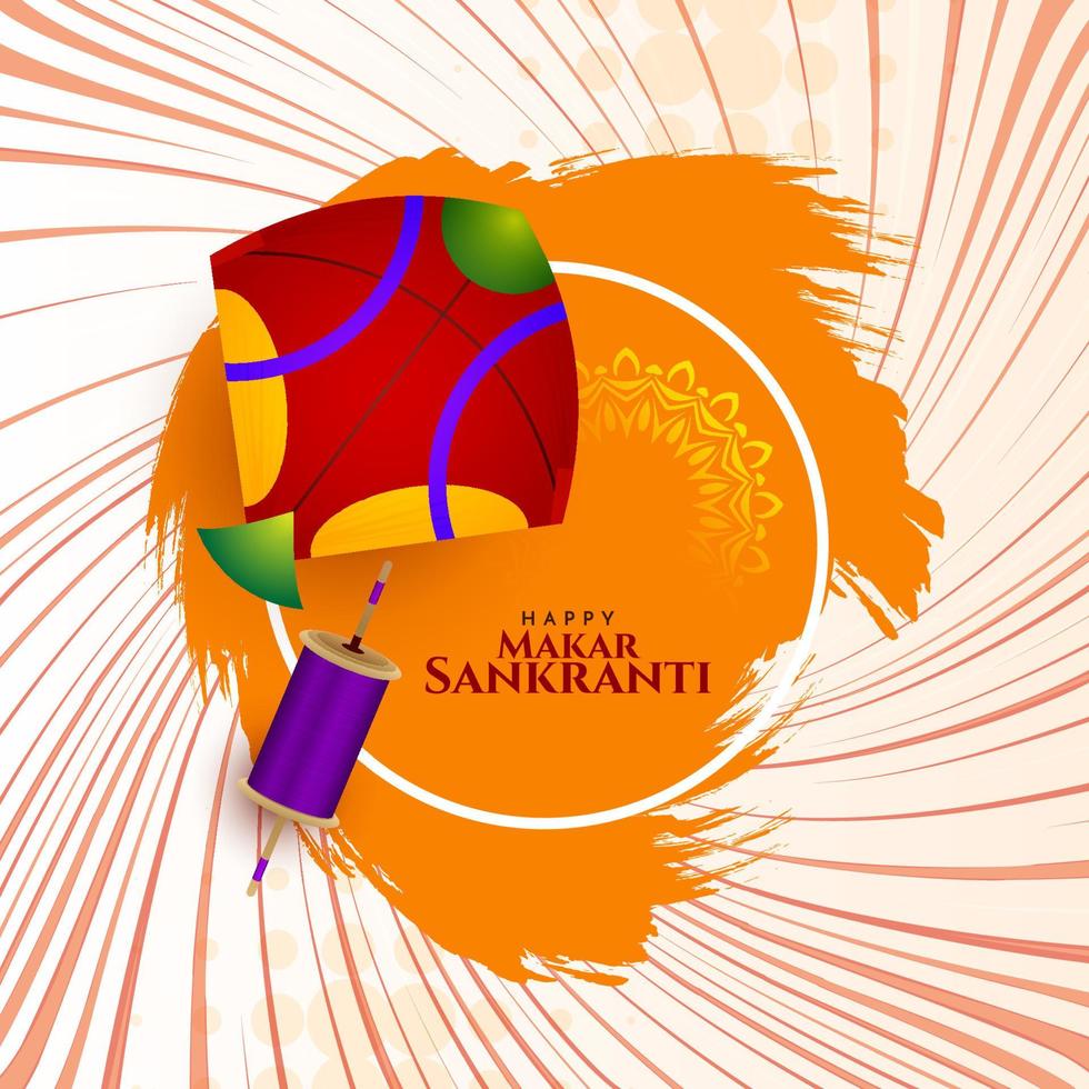 traditionell indisk makar sankranti festival firande bakgrund vektor