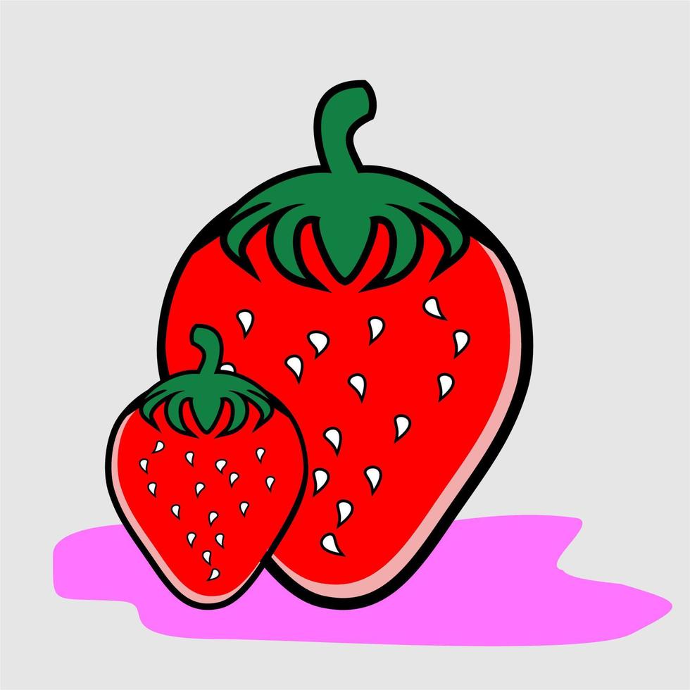 frische Erdbeeren kostenloser Vektor