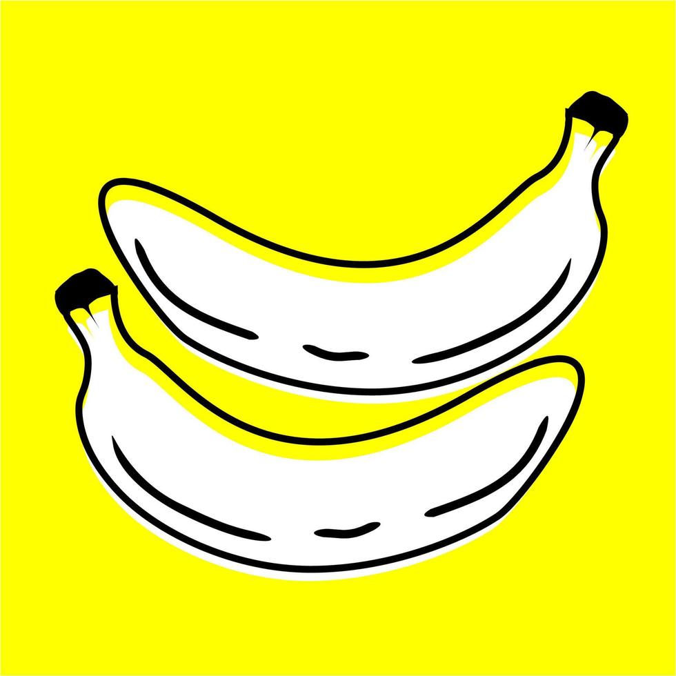 Bananen-Symbol hochauflösender kostenloser Vektor