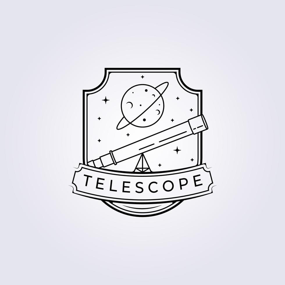 abstrakte astronomie, teleskop, planetenraum logo vektor illustration vorlage design