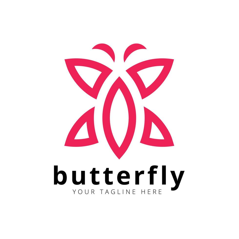 Schmetterlingslogo-Entwurfsschablone vektor