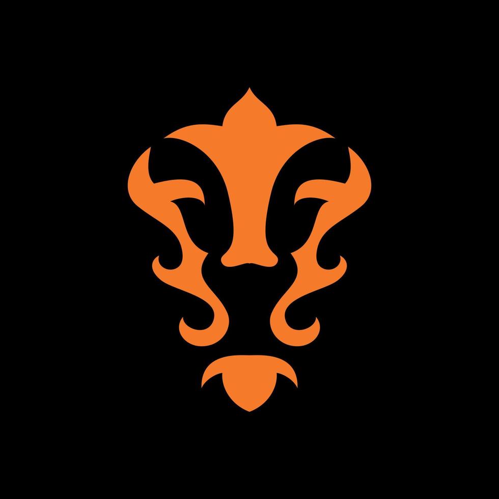 Löwenkopf-Logo-Design-Vorlage vektor