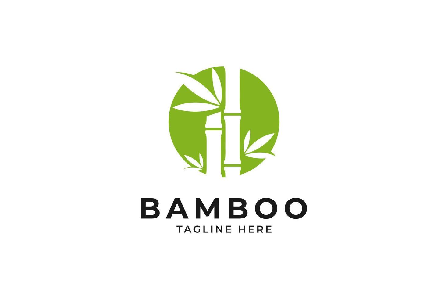 Bambus-Logo-Design-Vektor-Vorlage vektor