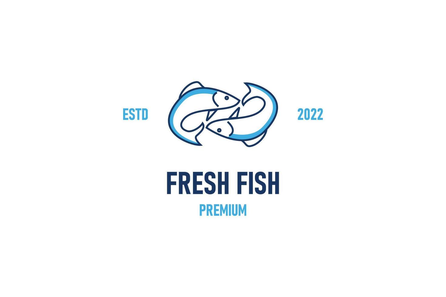 Fisch-Symbol-Logo-Design-Vektor-Vorlage vektor