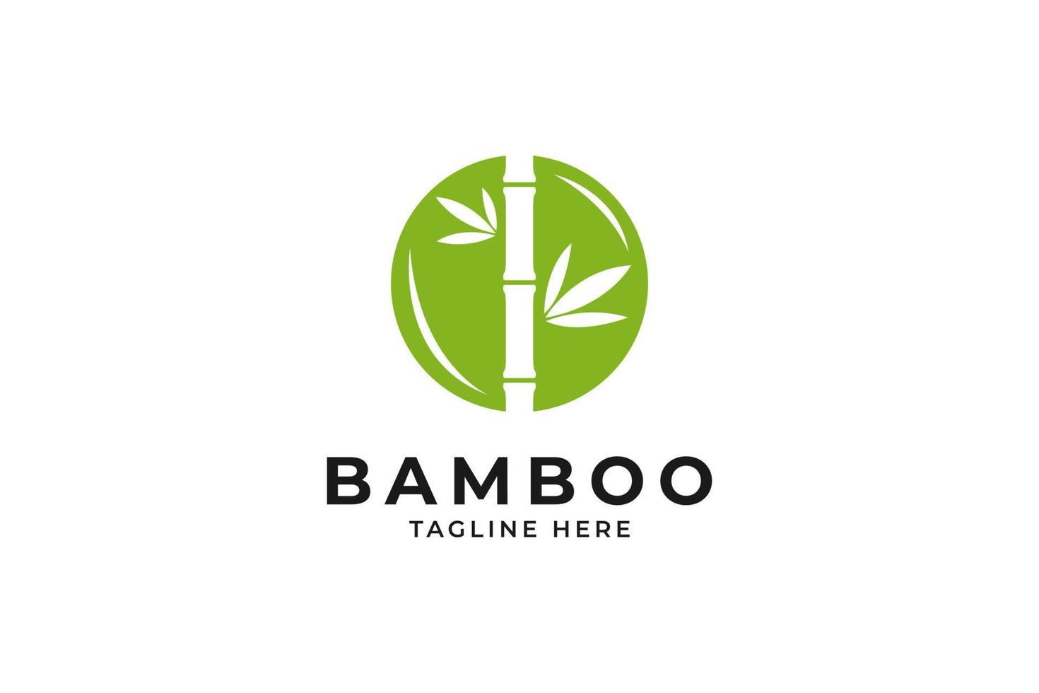 Bambus-Logo-Design-Vektor-Vorlage vektor