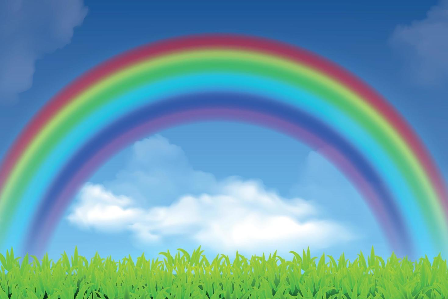 realistischer hintergrund des regenbogens vektor