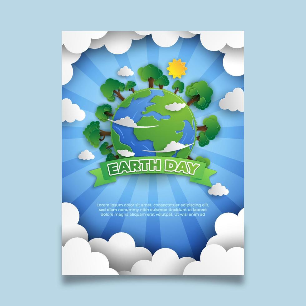 Happy Earth Day Poster vektor