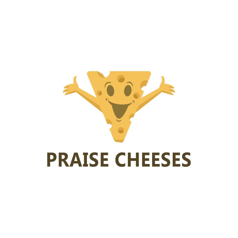 Lob Käse Charakter Logo Vektor