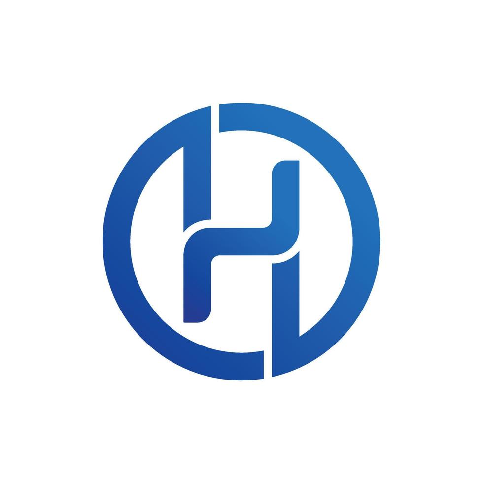 Buchstabe h Logo abstrakt vektor