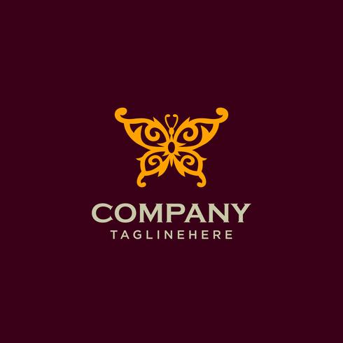 Schmetterlings-Logo-Design-Vorlage vektor