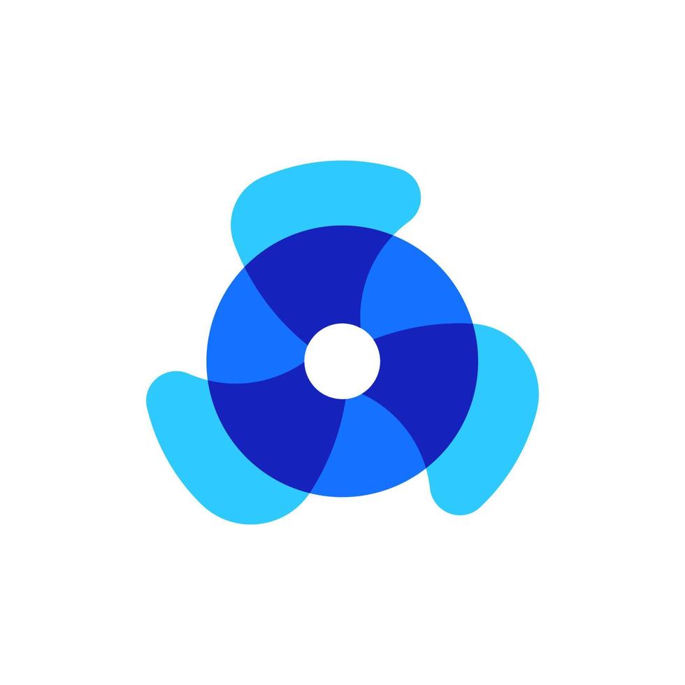 blå fan logotyp koncept vektor