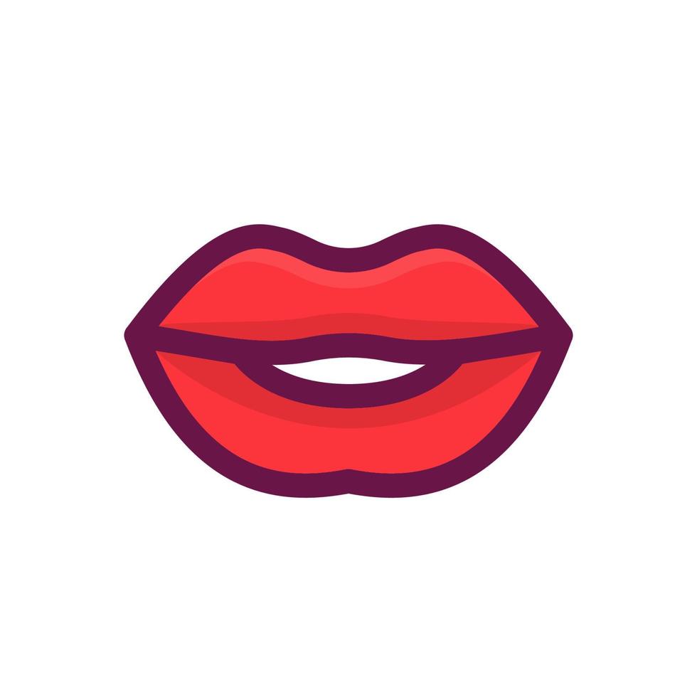 rote Lippe, Valentinssymbol vektor