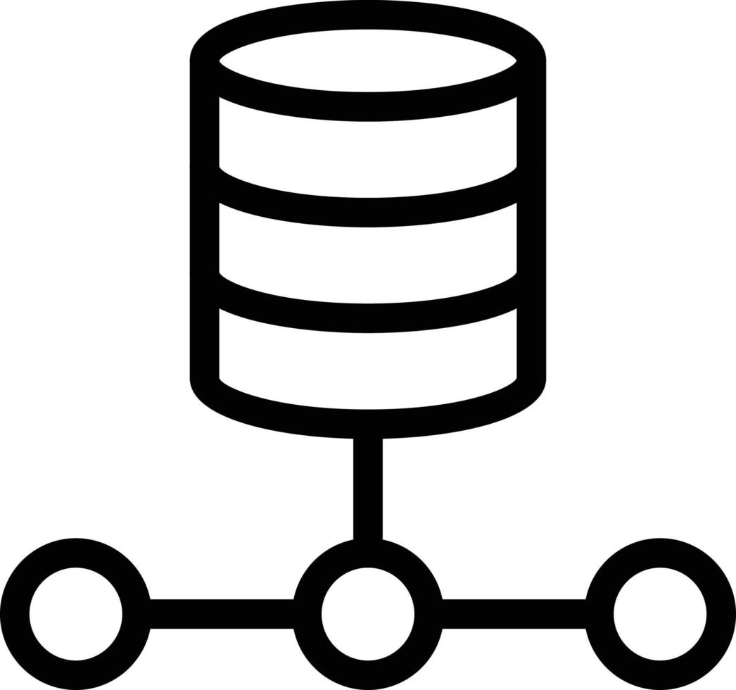Datenbank-Vektor-Illustration auf einem Hintergrund. Premium-Qualitätssymbole. Vektorsymbole für Konzept oder Grafikdesign. vektor
