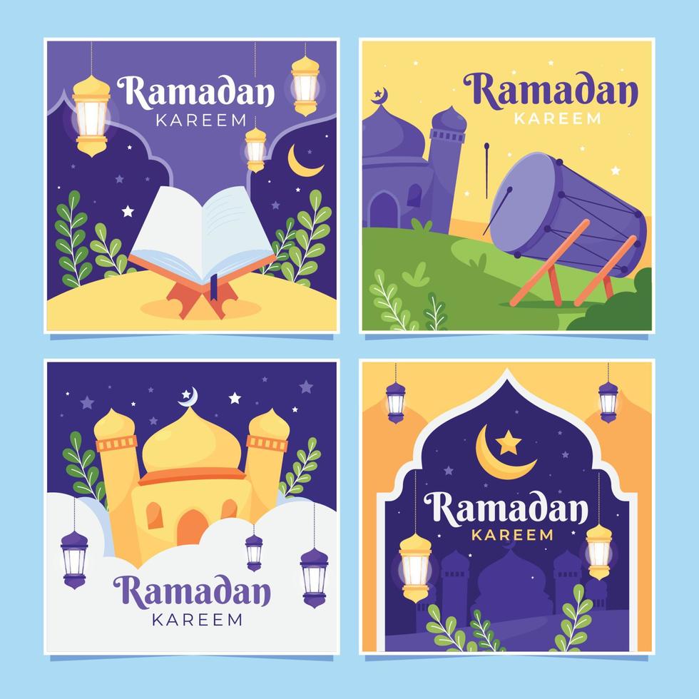 ramadhan kareem sociala medier vektor