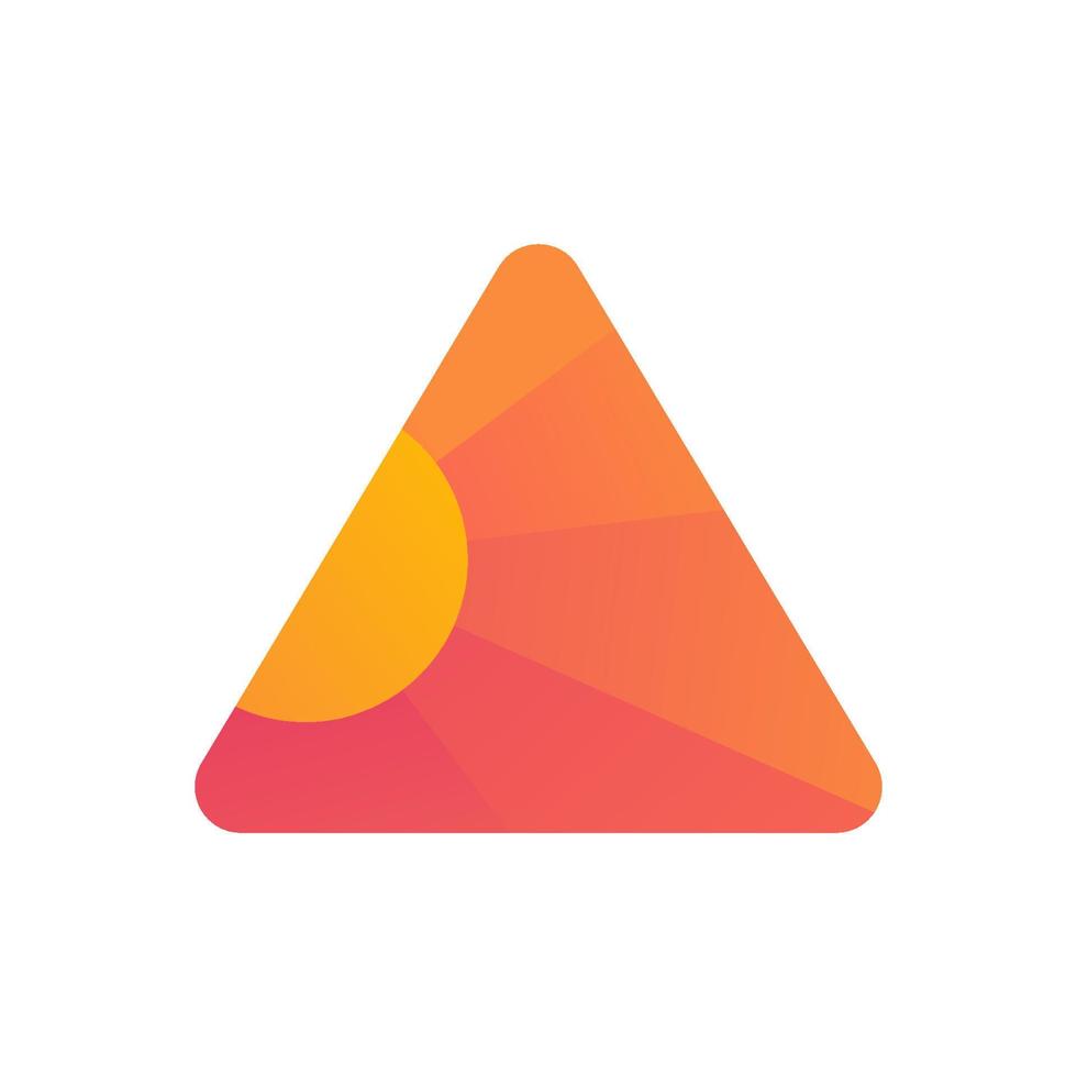 orangefarbenes Dreieck-Logo-Konzept vektor