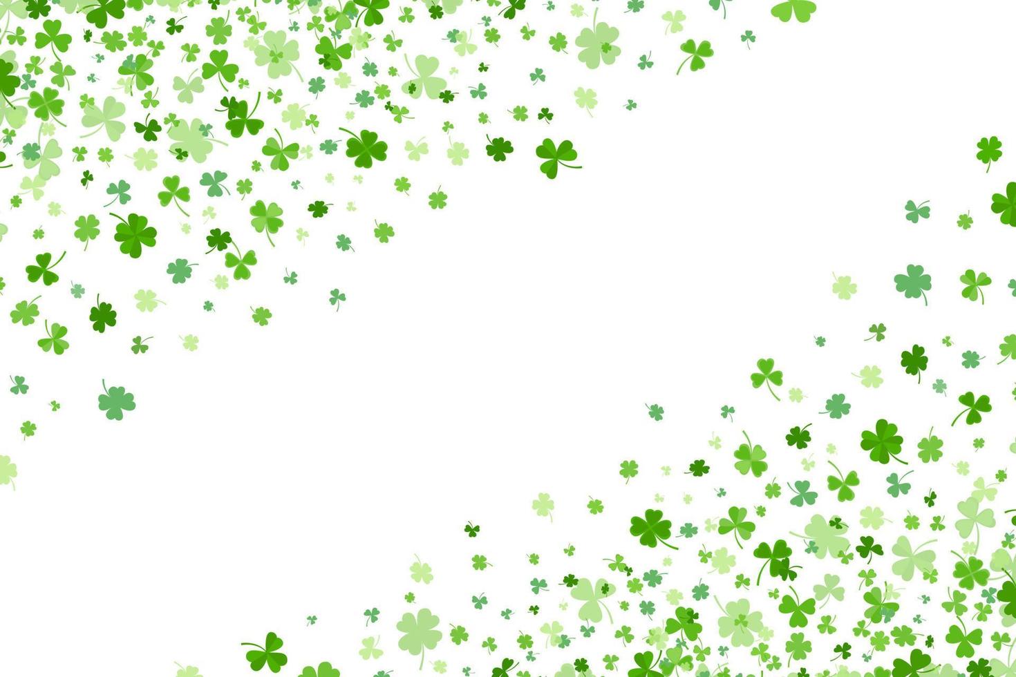 shamrock eller grön klöver lämnar mönster bakgrund platt design vektorillustration isolerad på transparent bakgrund. vektor