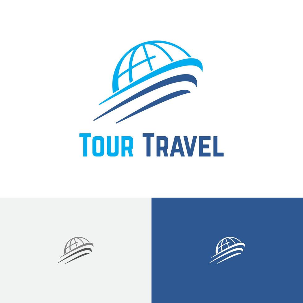 weltkugel tour reise urlaub urlaubsagentur einfaches abstraktes logo vektor