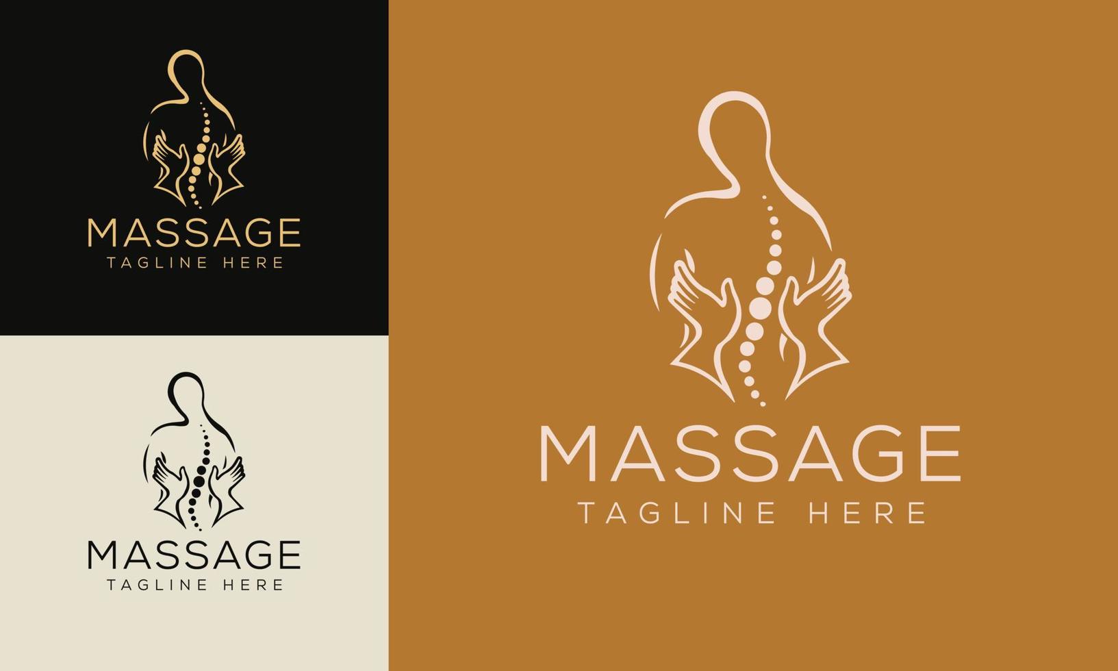 satz von handgezeichnetem logo des spa-elements mit körper und blättern. logo für spa- und schönheitssalon, boutique, massagetherapie, bioladen, entspannung, frauenkörper, yoga, kosmetikgeschäft. kostenloser Vektor