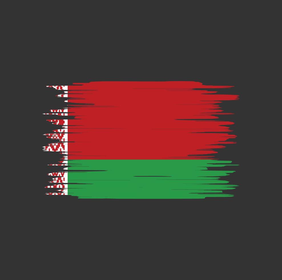 vitryska flaggan penseldrag, nationalflagga vektor