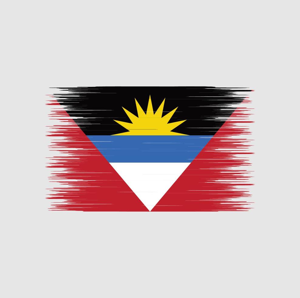 antigua und barbuda flagge pinselstrich, nationalflagge vektor