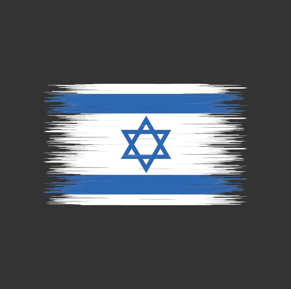 Israels flagga penseldrag, nationalflagga vektor